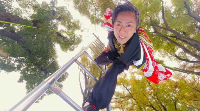 ６ｍハシゴ演舞